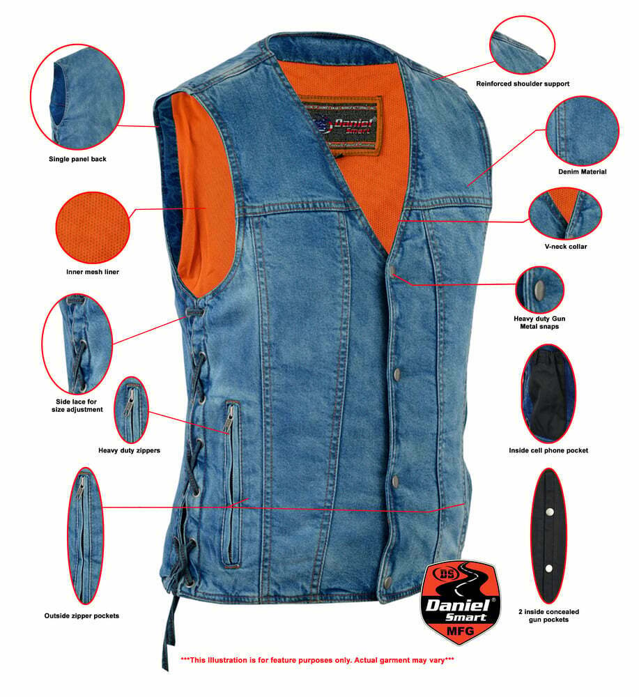 Denim Biker Vest A Stylish and Versatile Piece for Every Wardrobe