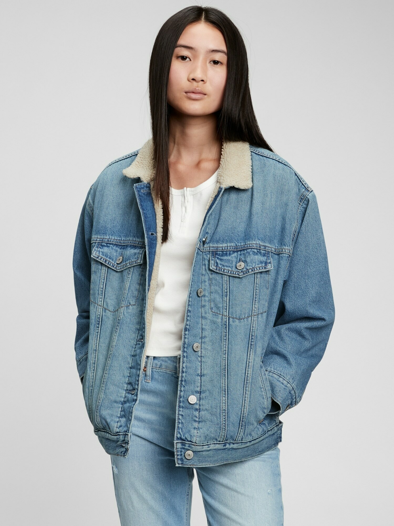 Stay Cozy in Style  Denim Sherpa Jackets