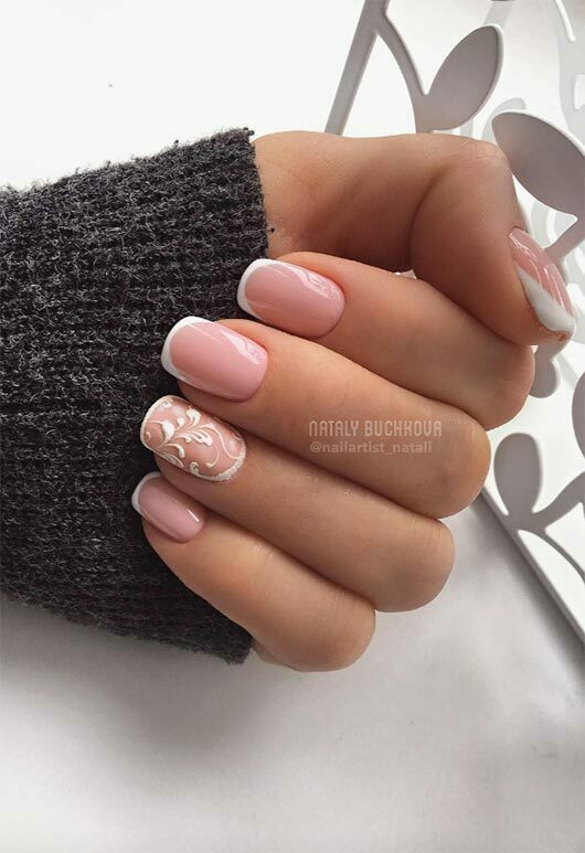 French Tips with Design Elevate Your Manicure Game