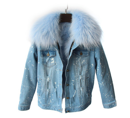 Fur Collar Denim Jacket The Perfect Addition to Your Wardrobe