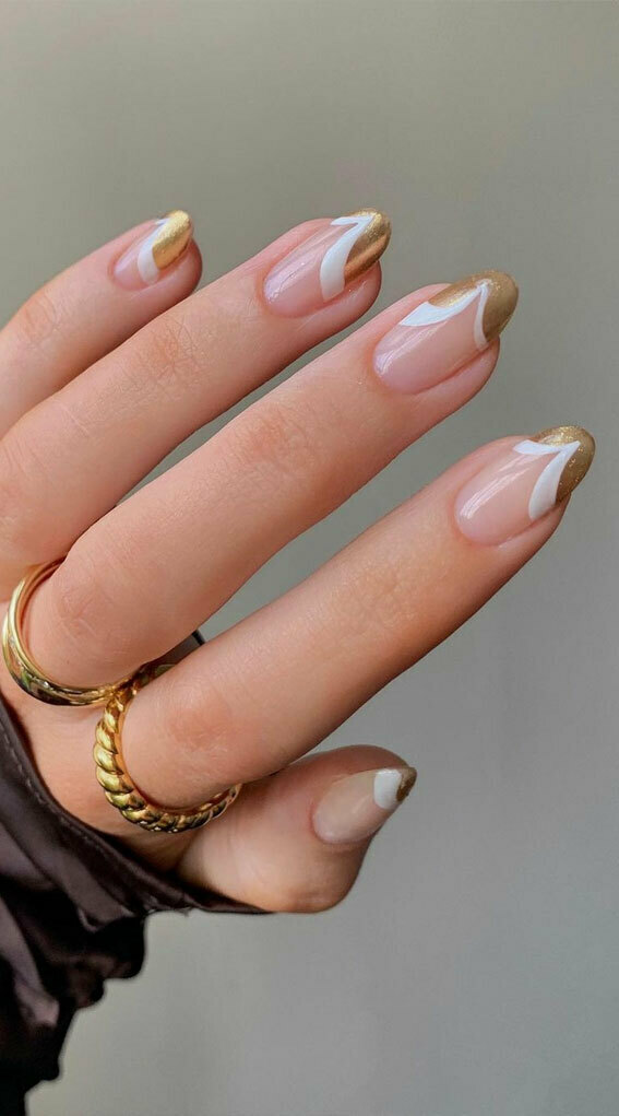 Gold French Tip Nails The Perfect Glamorous Look