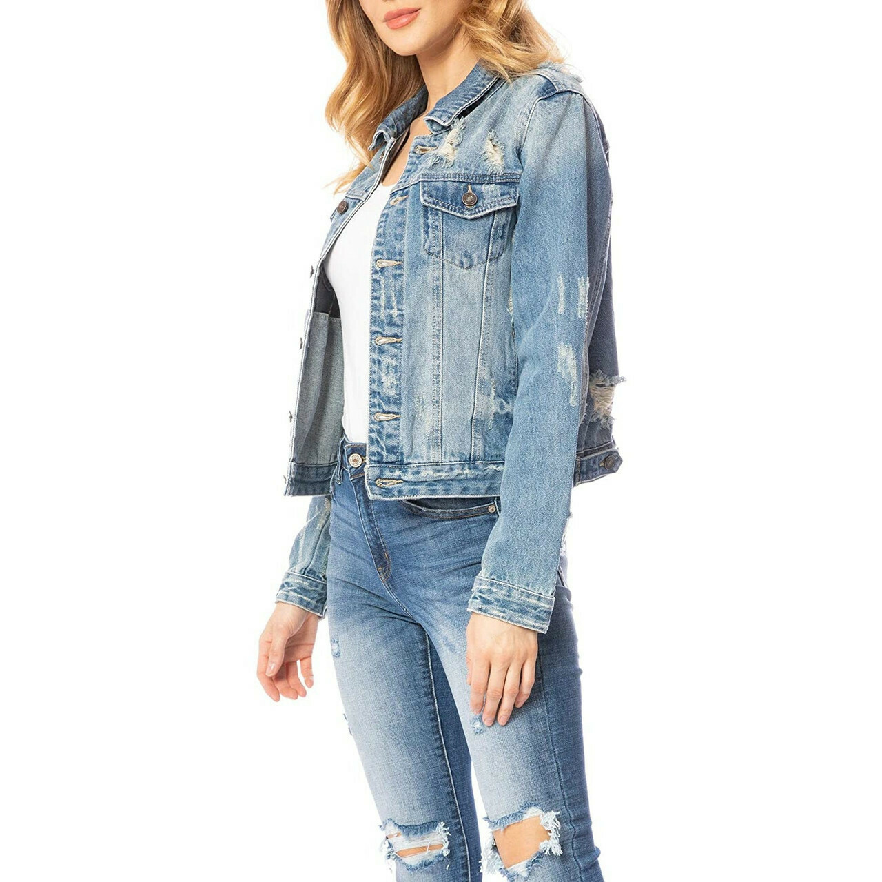 Kancan Peplum Denim Jacket