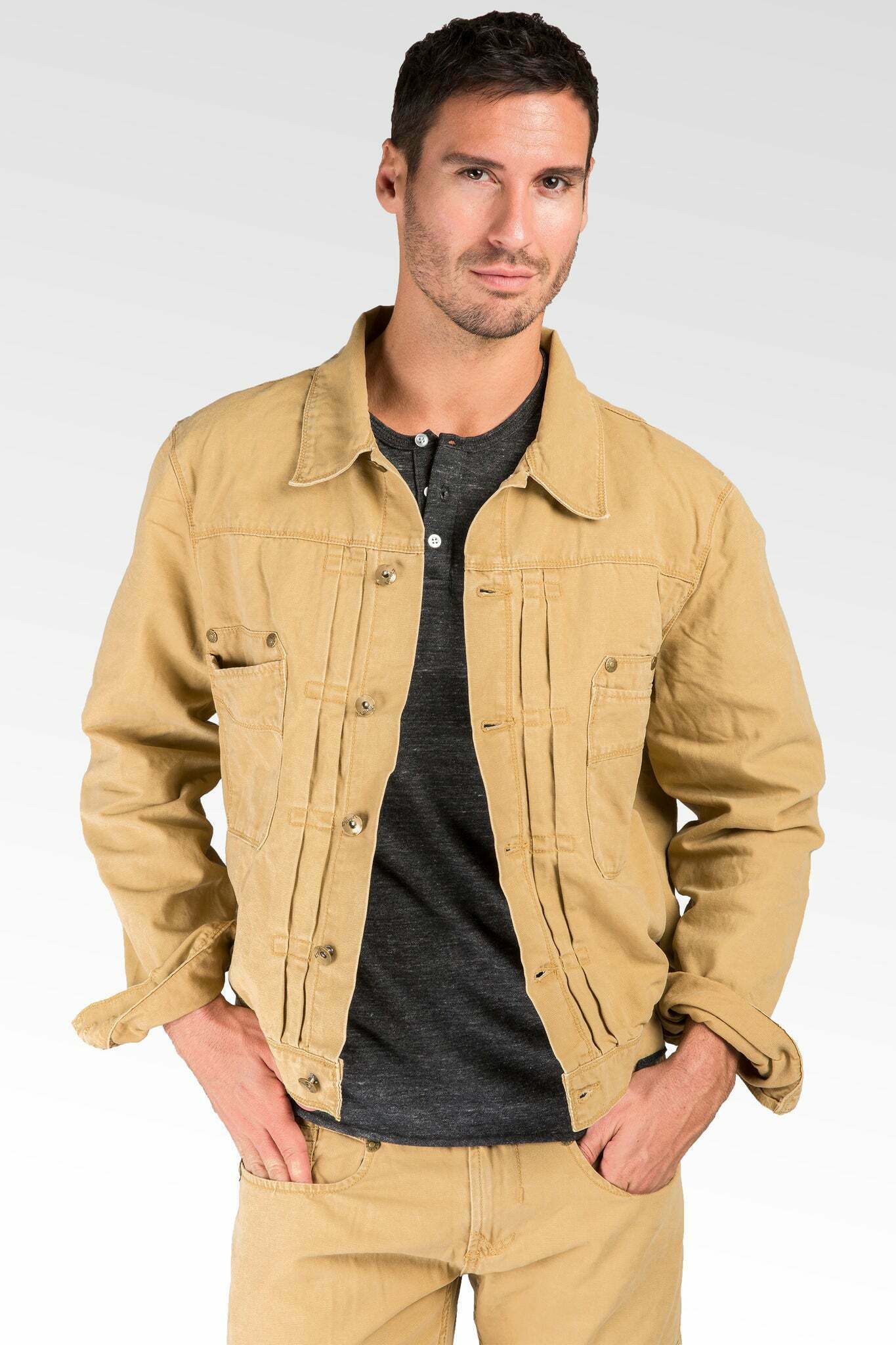 Men's Khaki Denim Jackets