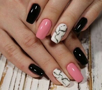 Pink and Black Nails A Bold and Chic Combination