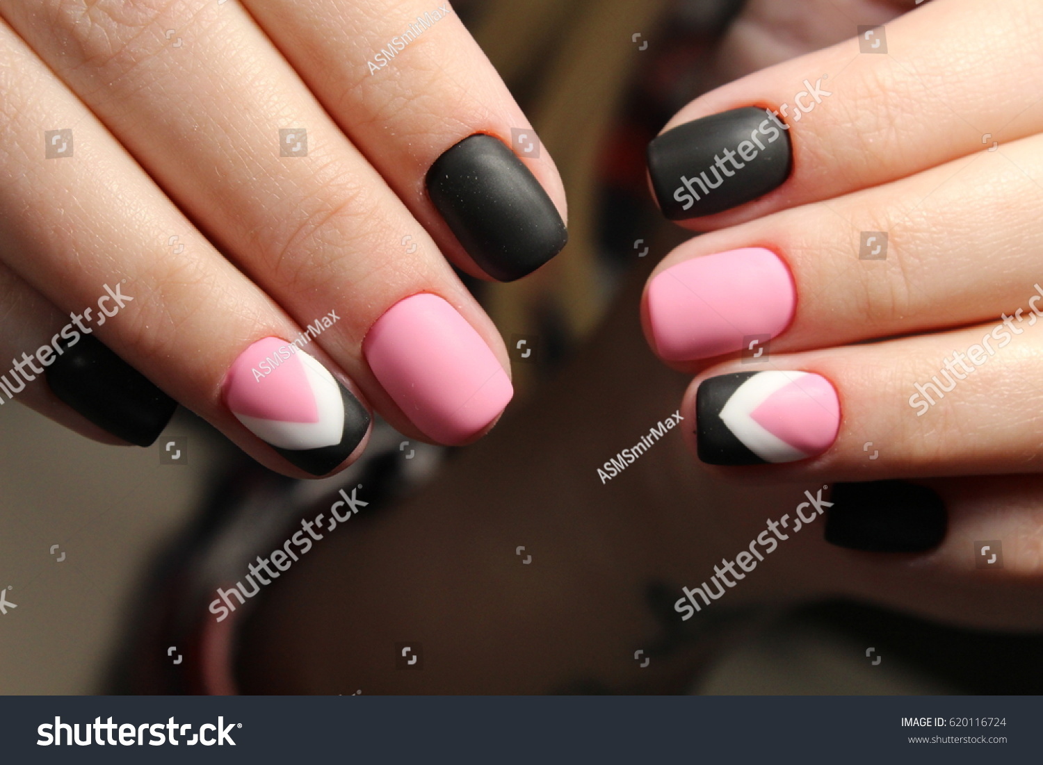 Pink and Black Nails A Bold and Chic Combination