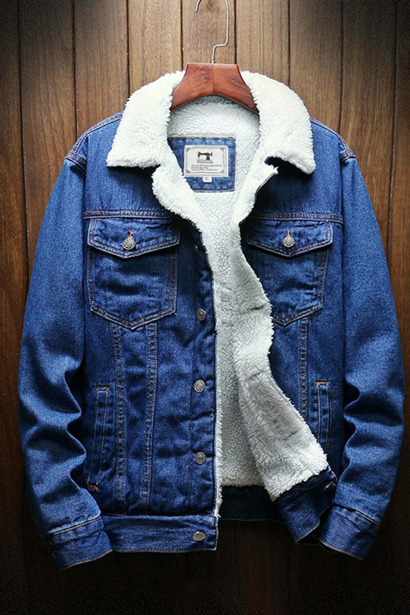 Sherpa Lined Denim Jacket A Warm and Stylish Addition to Your Wardrobe