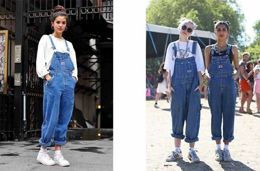 The Comeback of 90s Overalls One Strap Style