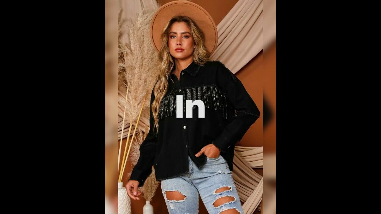 The Perfect Statement Piece Rhinestone Fringe Denim Jacket