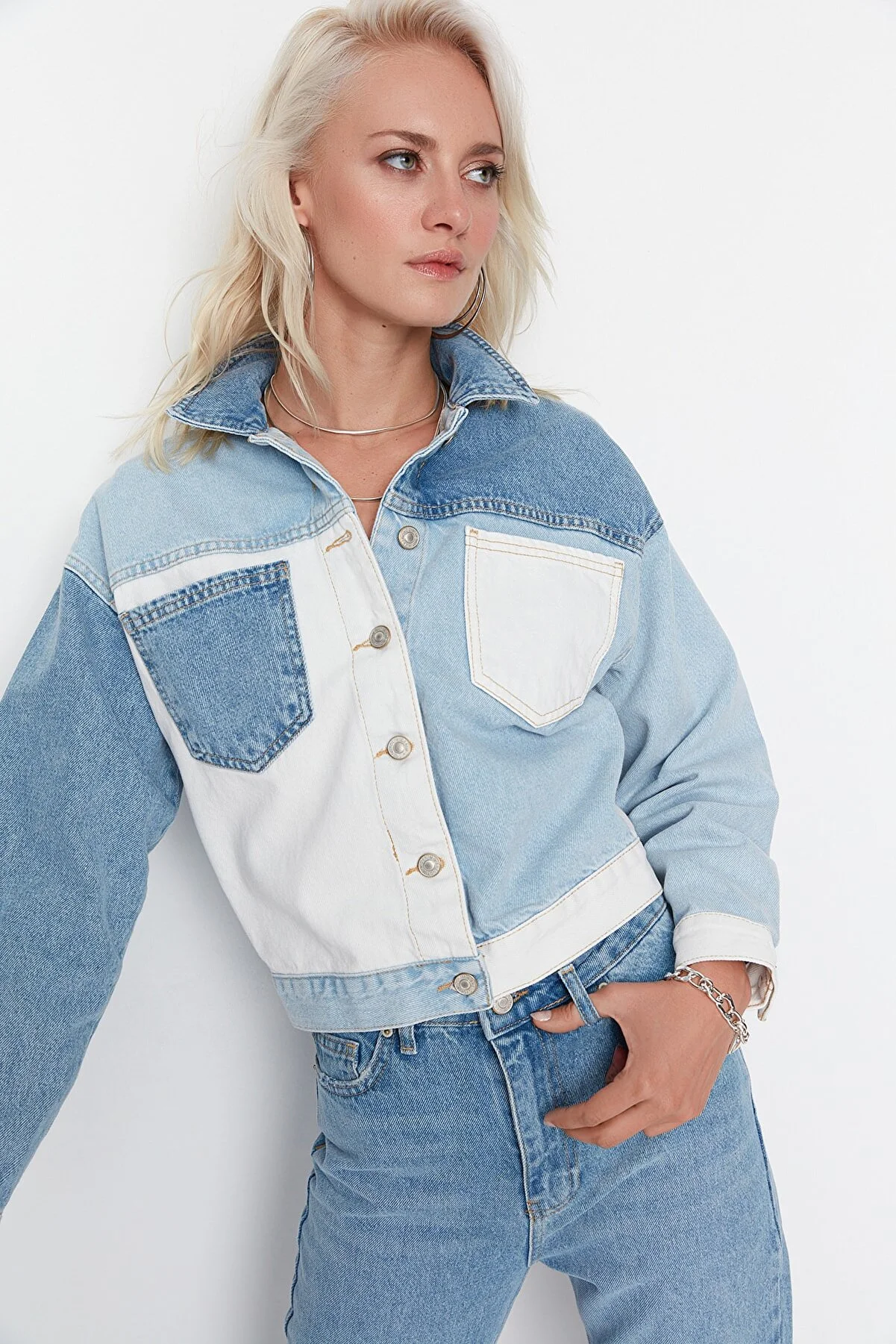 The Trendy Color Block Jean Jacket A Fashion Must-Have