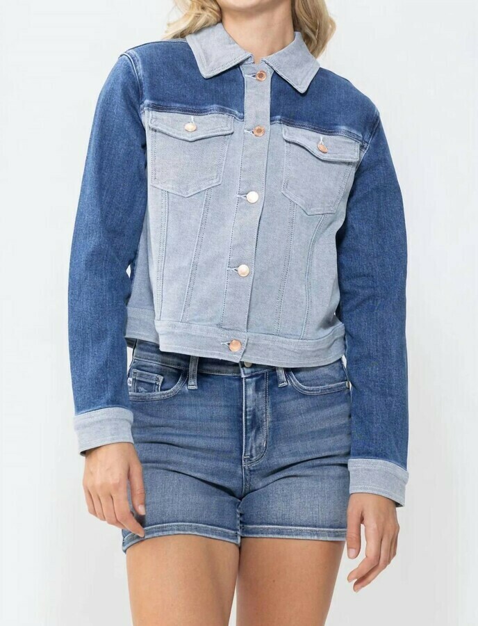 The Trendy Color Block Jean Jacket A Fashion Must-Have