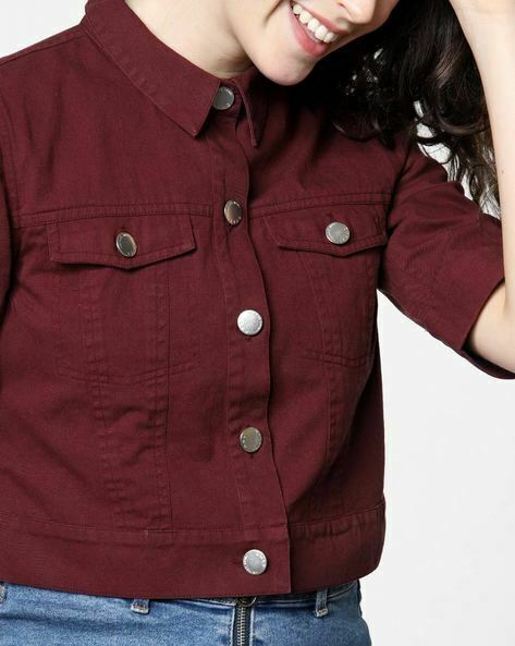 The Versatility of a Maroon Denim Jacket Perfect for Any Occasion