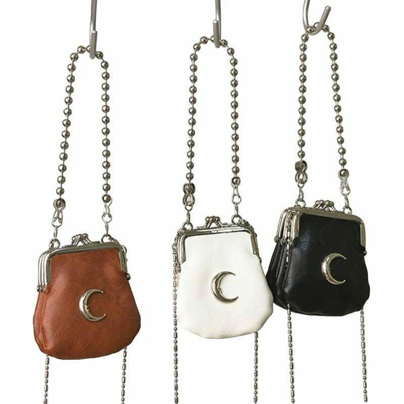 Aesthetic Moon Small Shoulder Bag - Y2K & 90s Fashion, Grunge, Retro, Pastel Goth,