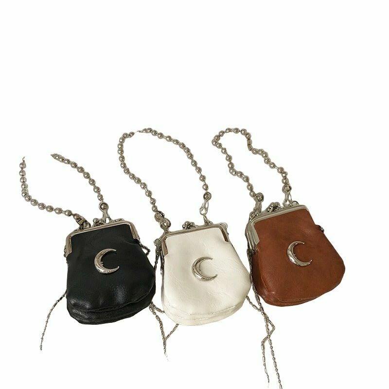 Aesthetic Moon Small Shoulder Bag - Y2K & 90s Fashion, Grunge, Retro, Pastel Goth,