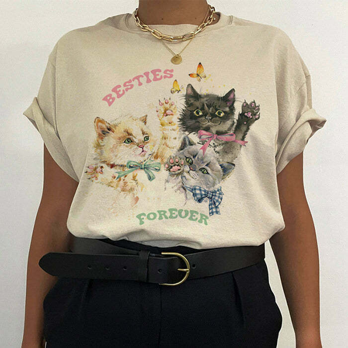 Besties Forever T-Shirt - Y2K & 90s Fashion, Grunge, Retro, Summer & Party Outfits