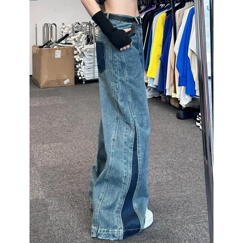 Blue Baggy Y2k Jeans - Harajuku Streetwear Aesthetic Vintage Denim Trousers