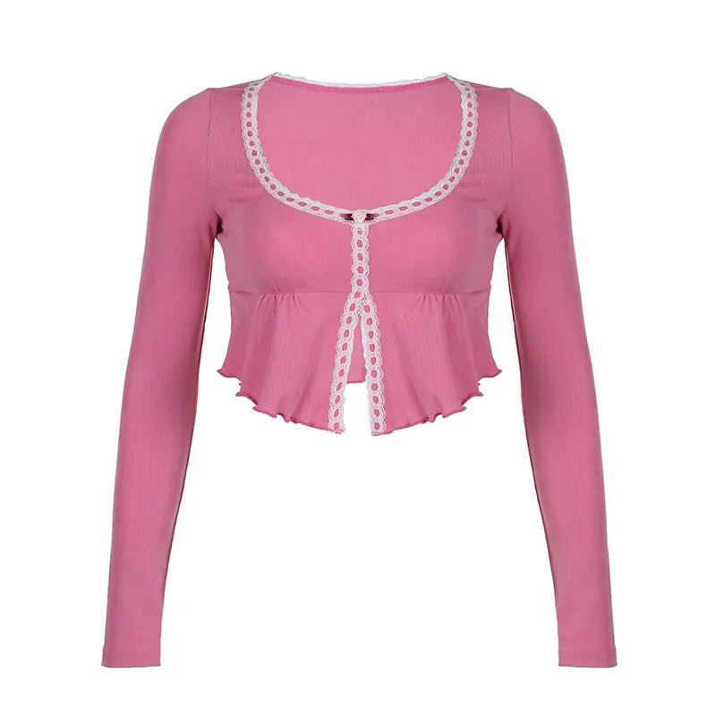 Bubblegum Charm Crop Top - Y2K Summer Grunge, 90s Fashion, Retro Y2K Party Outfit