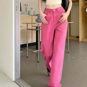 Candy Cloud High Waist Jeans - Y2K & 90s Fashion, Grunge, Retro, Summer & Party Outfits