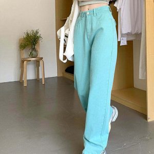 Candy Cloud High Waist Jeans - Y2K & 90s Fashion, Grunge, Retro, Summer & Party Outfits