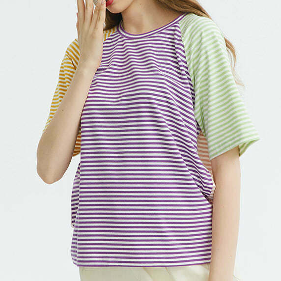 Candy Stripes Tee - Y2K Summer Grunge, 90s Retro, Pastel Goth, and Hip Hop Fashion