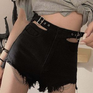 Casual Sexy Spring Shorts - Y2K & 90s Fashion, Grunge, Retro, Summer Outfits, Y