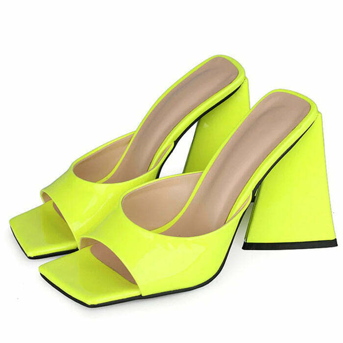 Charlotte Neon Heels - Y2K & 90s Fashion, Grunge, Retro, Party & Summer Outfits