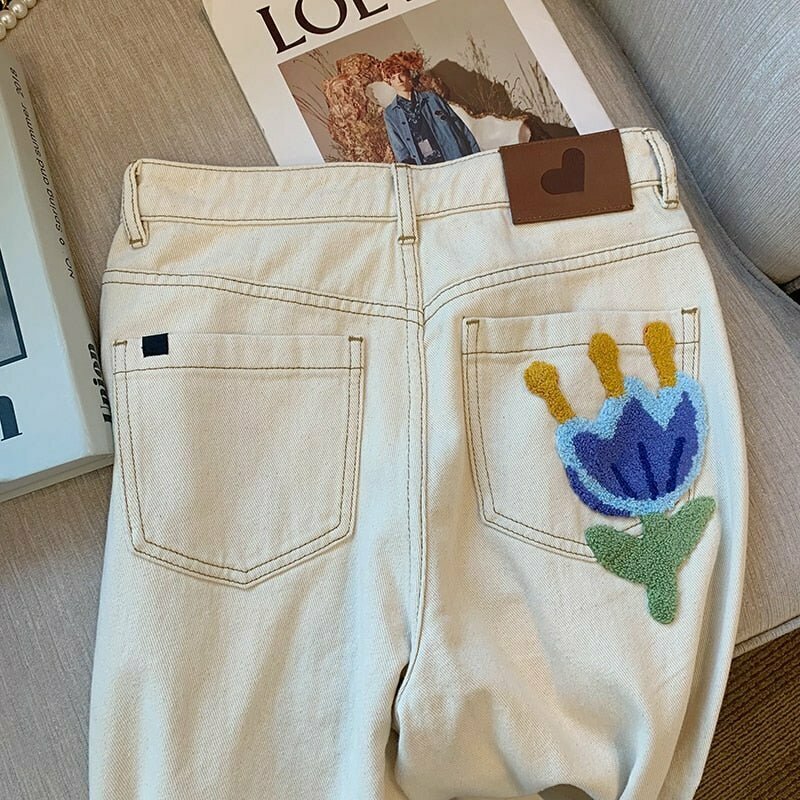 Chic High Waist Indie Jeans - Y2K & 90s Fashion, Grunge, Retro, Summer & Party Out