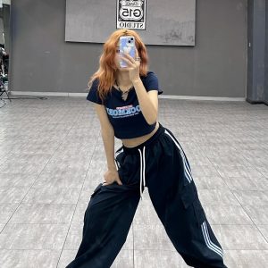 Chic Wide Leg Y2K Pants - Retro 90s Grunge Summer Outfit, Y2K Fashion, Pastel