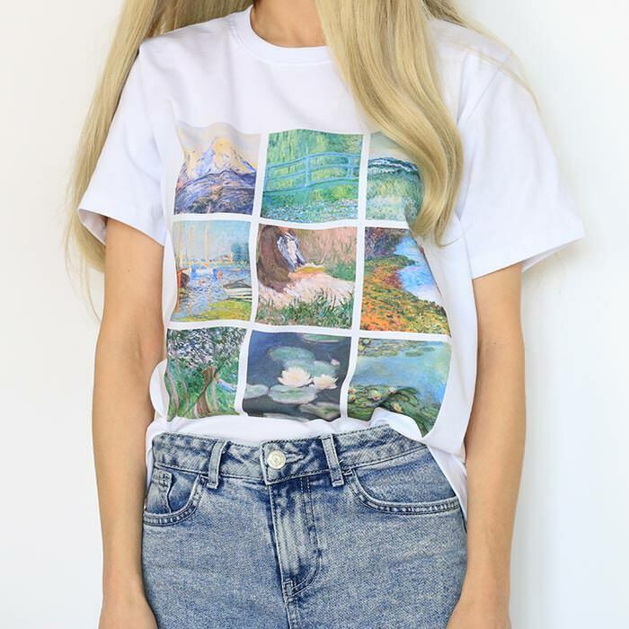 Claude Monet Tee - Y2K Summer Grunge, 90s Retro Style, Baby Tees, Y2K Pop