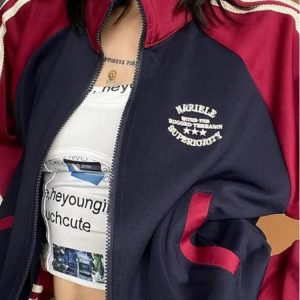 Cropped Y2K Vintage Zip Jacket - 90s Grunge, Retro Summer, Y2K Party & Club Out