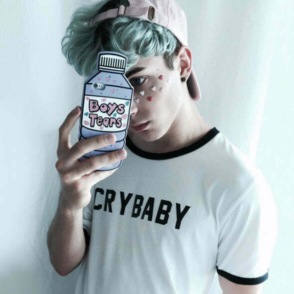 Crybaby T-Shirt - Y2K & 90s Fashion, Grunge, Retro, Baby Tees, Summer &