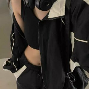 Cyber Y2k Oversized Jacket - Retro 90s Grunge, Summer Y2k Outfits, Pastel Goth