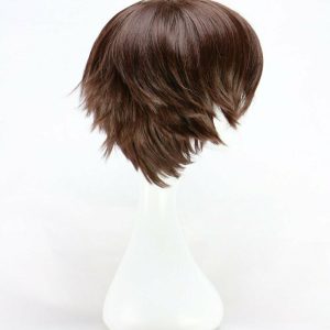 Dark Brown Short Cosplay Wig - Y2K Grunge, 90s Fashion, Retro Style, Y2K Party