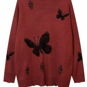 Edgy Knitted Sweater - Y2K & 90s Fashion, Grunge, Retro, Summer & Party Out