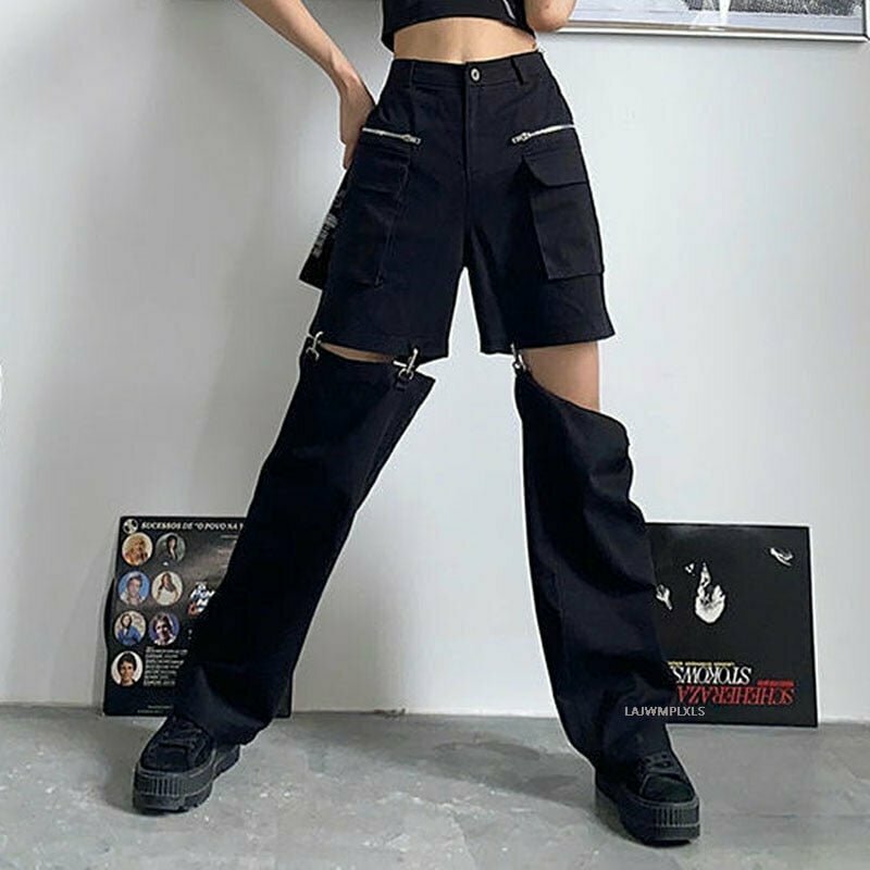 Egirl Y2K High Waist Pants - 90s Grunge, Retro Summer Outfits, Y2K Club &