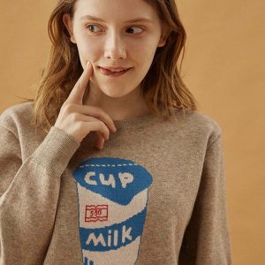 Expensive Milk Jumper - Y2K & 90s Fashion, Grunge, Retro, Summer Outfits, Baby