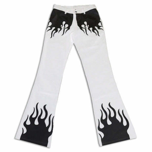 Flamin' Flared Trousers - Y2K & 90s Fashion, Grunge, Retro, Summer