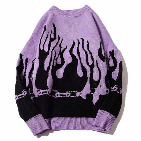 Flamin' Sweater - Y2K & 90s Fashion, Grunge, Retro, Summer Outfits,