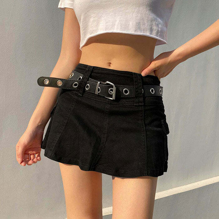 Flirting With Trouble Mini Skirt - Y2K Summer, 90s Fashion, Grunge, Retro, Pastel