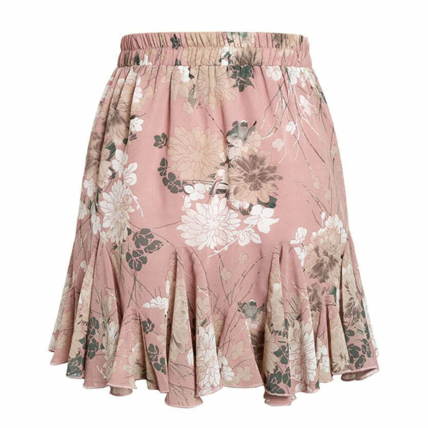 Flora Mini Skirt - Y2K Summer Grunge Outfit, 90s Fashion, Retro Style, Pastel Goth