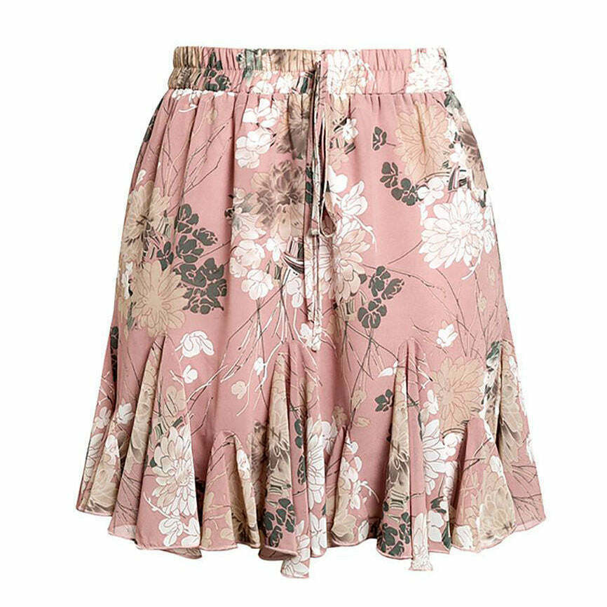 Flora Mini Skirt - Y2K Summer Grunge Outfit, 90s Fashion, Retro Style, Pastel Goth