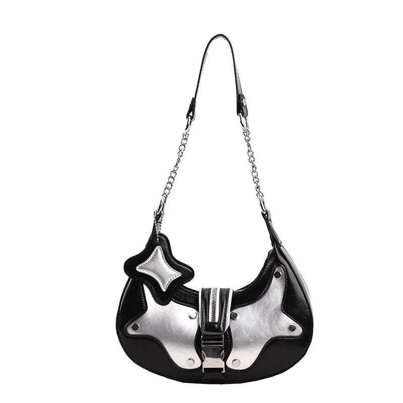 Galactic Glam Shoulder Bag - Y2K & 90s Fashion, Grunge, Retro, Pastel Goth, Summer