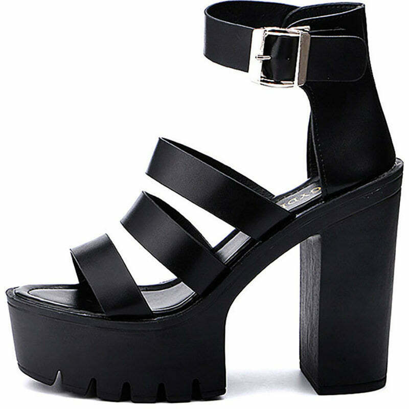 Gigi Strap Heels - Y2K & 90s Fashion, Grunge, Retro, Summer & Party Outfits