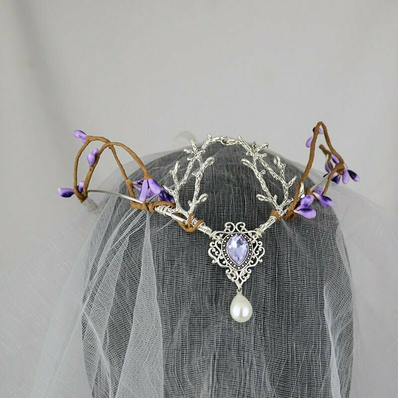 "Goddess Elf Hair Crown - Y2K & 90s Fashion, Grunge, Retro, Pastel Goth,