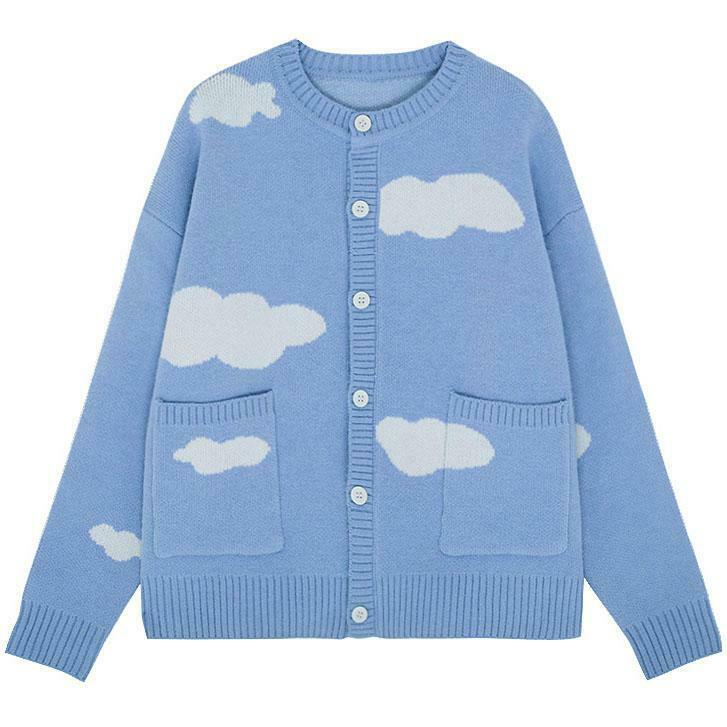 Gone Dreaming Cloud Cardigan - Y2K & 90s Fashion, Grunge, Retro, Summer & Party Out