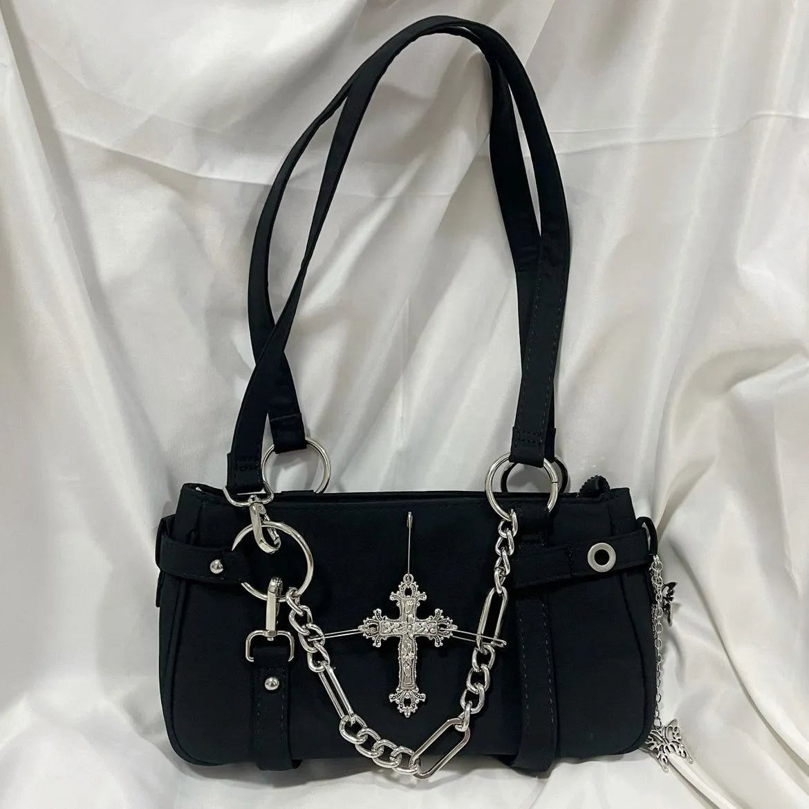 Gothic Y2K Shoulder Bag - Metal Punk Grunge 90s Fashion Retro Style Accessory