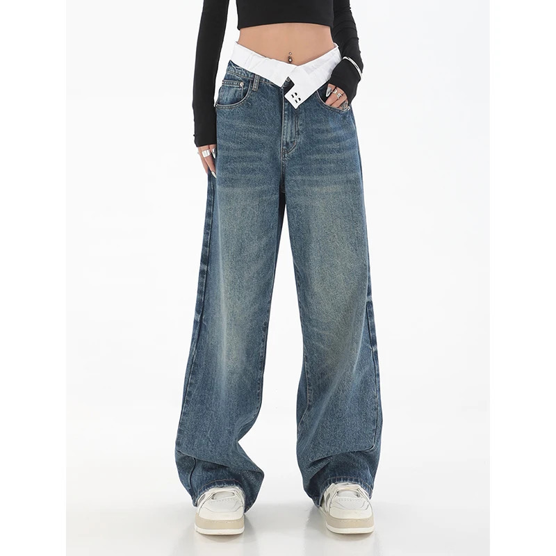 Harajuku Vintage High Waist Loose Jeans Pants - Y2K Streetwear Style 2024