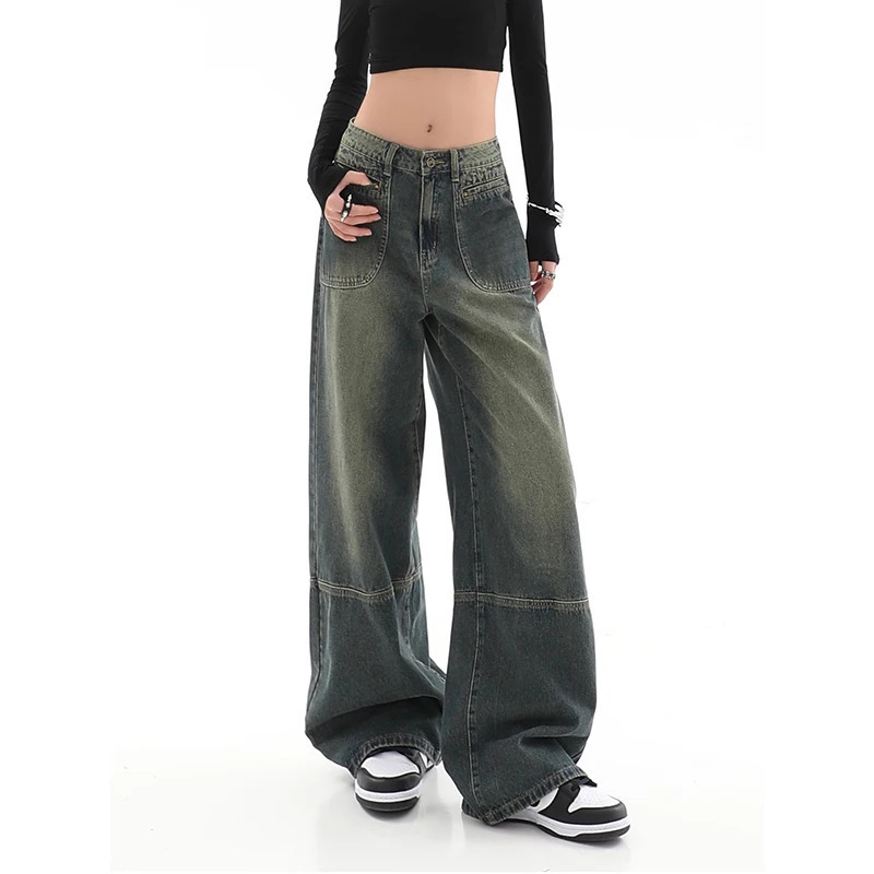 Harajuku Y2K High Waist Baggy Jeans - Streetwear Hip-hop Women's Pants