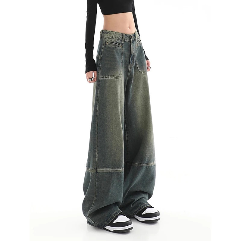 Harajuku Y2K High Waist Baggy Jeans - Streetwear Hip-hop Women's Pants