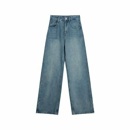 High Waist Blue Vintage Jeans - Y2K & 90s Fashion, Grunge, Retro, Summer & Party Outfits