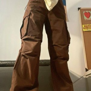 High Waist Cargo Pants - Y2K & 90s Fashion, Grunge, Retro, Summer & Party Outfits